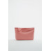 LEATHER CLUTCH BAG WITH LETTER