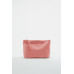 LEATHER CLUTCH BAG WITH LETTER