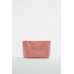 LEATHER CLUTCH BAG WITH LETTER