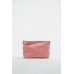 LEATHER CLUTCH BAG WITH LETTER