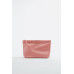 LEATHER CLUTCH BAG WITH LETTER